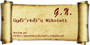 Györkös Nikolett névjegykártya