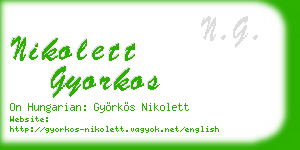 nikolett gyorkos business card