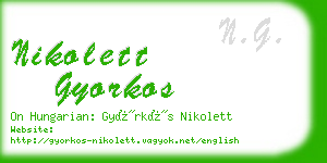 nikolett gyorkos business card